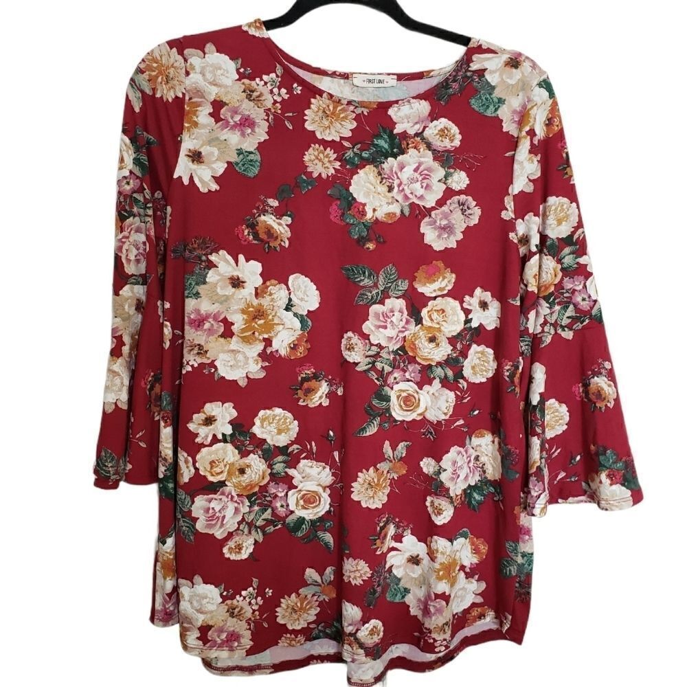 First Love Bell Sleeve Partial Open Back Top